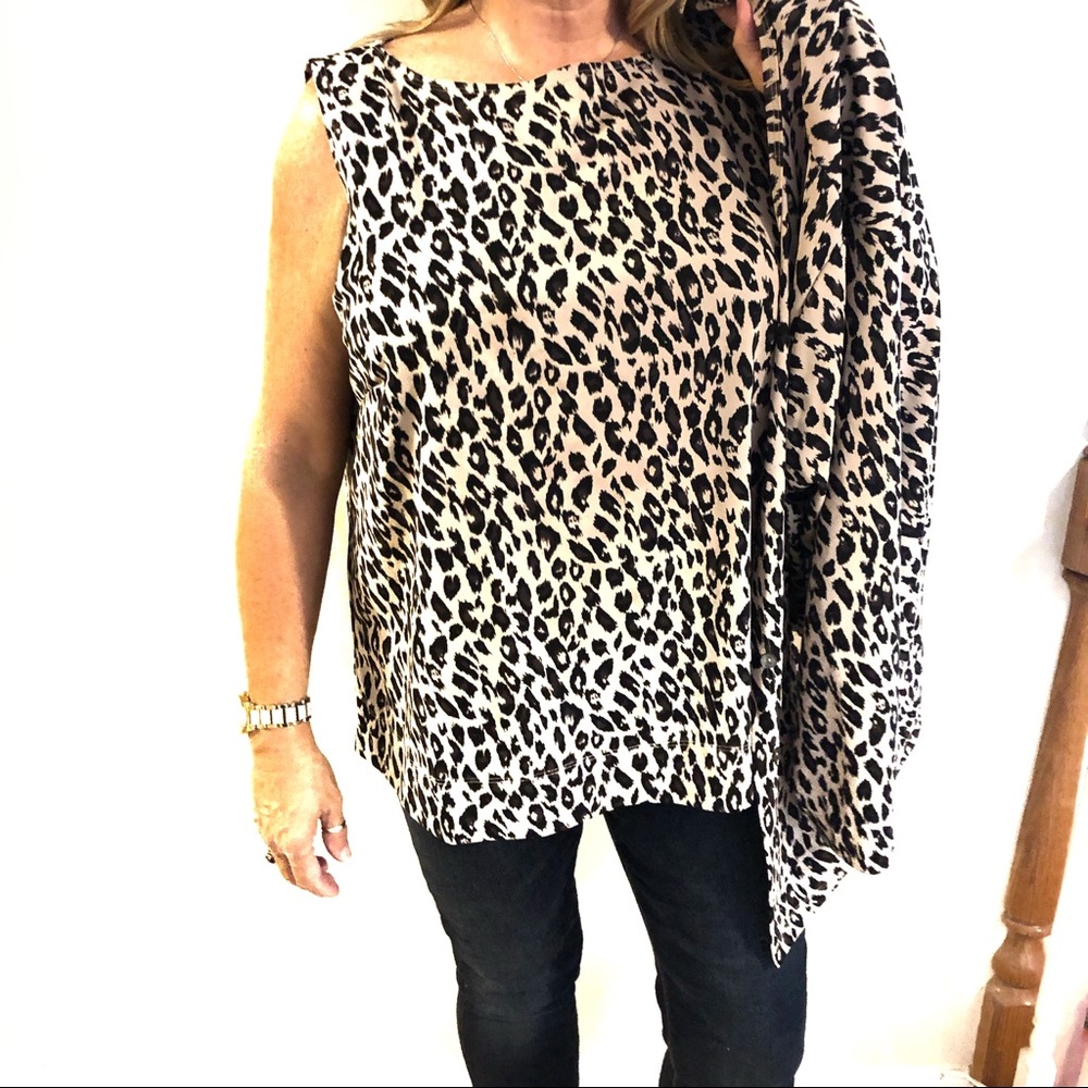 Leopard print top and matching jacket